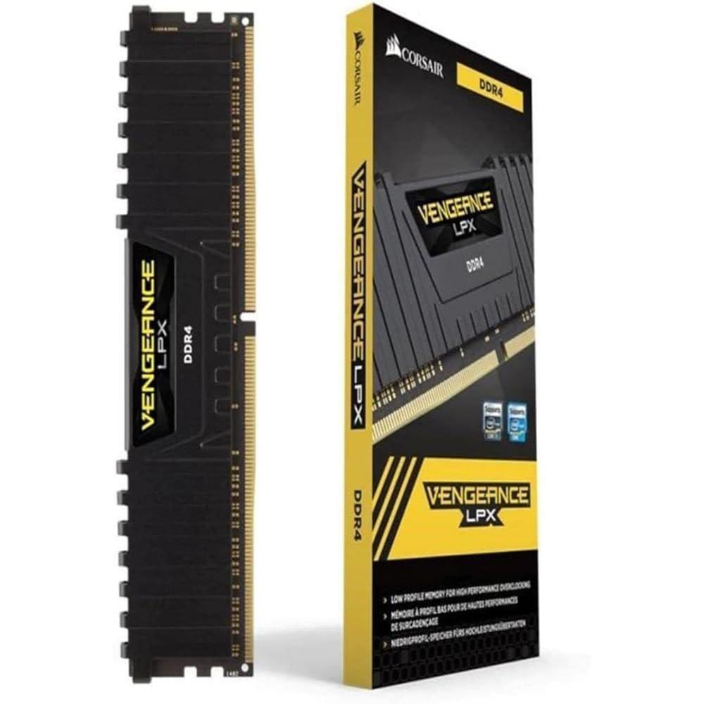Corsair CMK8GX4M1D3000C16 Vengeance LPX 8 GB (1 x 8 GB) DDR4 3000 MHz C16 XMP 2.0 High Performance Desktop Memory Module, Black