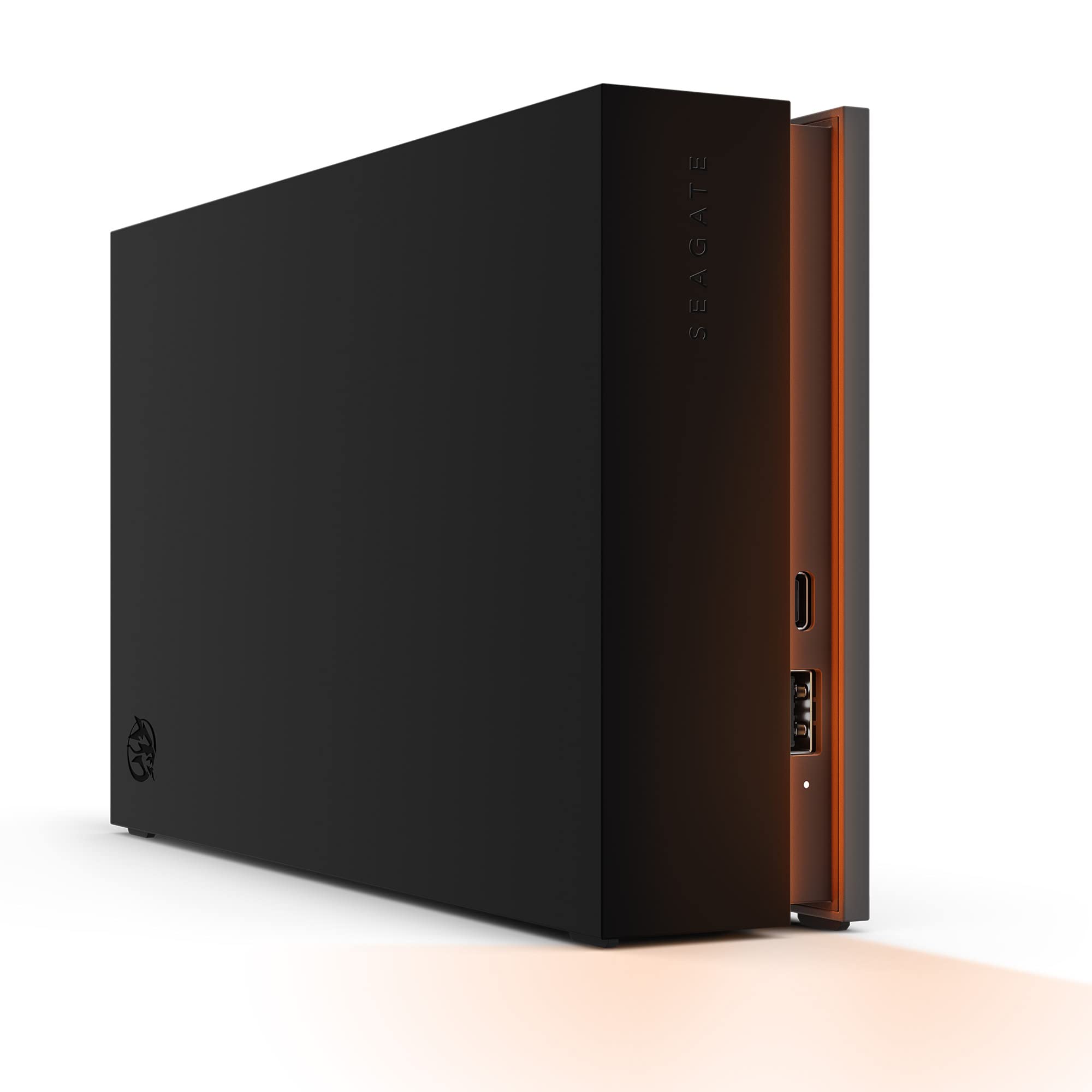 Seagate FireCuda Gaming Hub 16TB, External Hard Drive, USB 3.2, Customisable RGB LED lighting, Dual forward-facing USB, for Desktop PC, Data Rescue Services (STKK16000400)