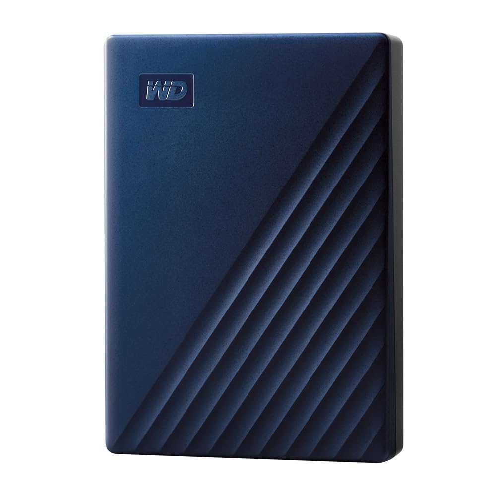 WD 5TB My Passport for Mac portable external storage, USB 3.0, Mac Compatible external hard drive, software for device management, backup and password protection, Time Machine Ready, Midnight Blue