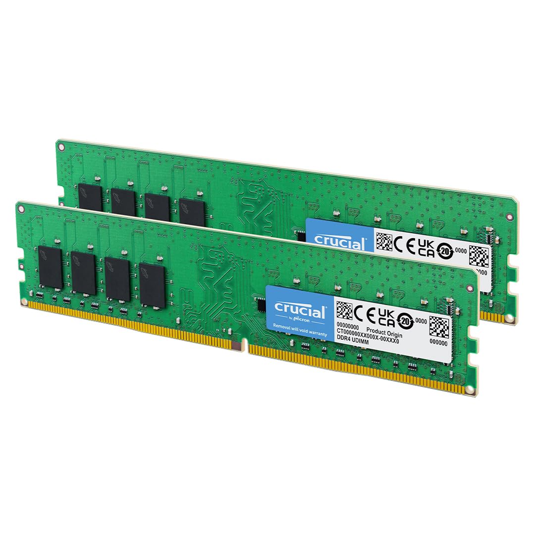 Crucial RAM 64GB Kit (2x32GB) DDR4 3200MHz CL22 (or 2933MHz or 2666MHz) Desktop Memory CT2K32G4DFD832A