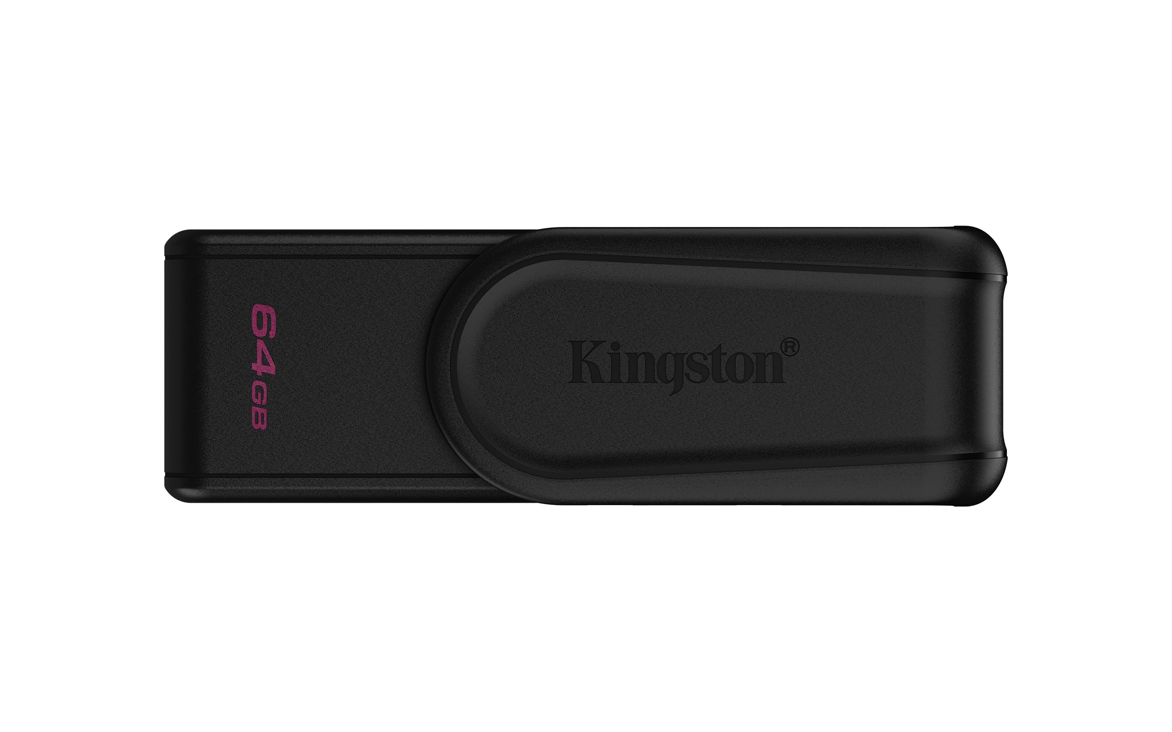 Kingston DataTraveler Exodia S USB Flash Drive - 64GB - USB 3.2 Gen 1 - USB Type A - Black/Black - DTXS/64GB