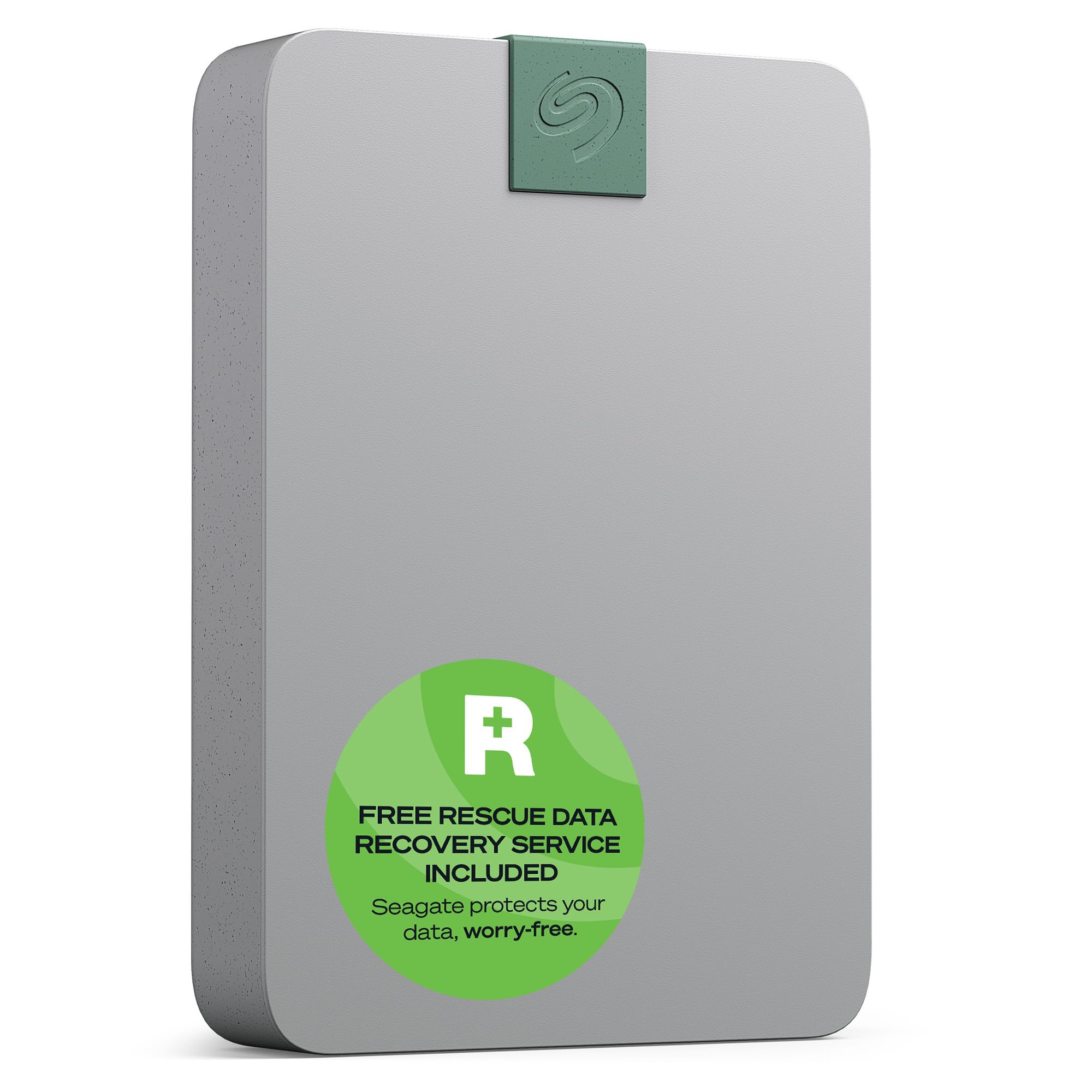 Seagate Ultra Touch HDD 5TB, External HDD, Pebble Grey, Post-Consumer Recycled material, USB-C compatibility with PC, Mac & Chromebook, Dropbox and Mylio included, Data Rescue Services (STMA5000400)