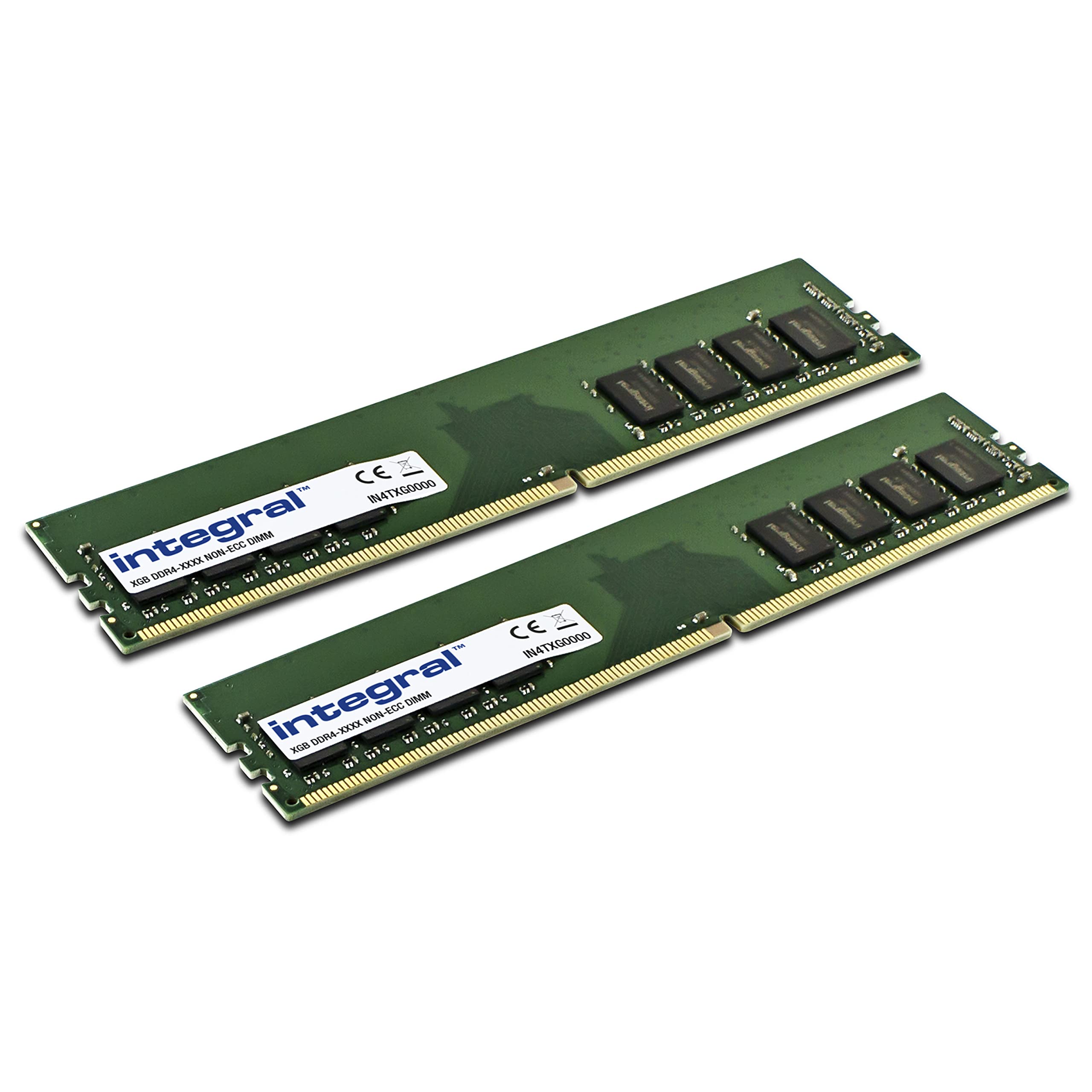 Integral 32GB (2x 16GB) DDR4 RAM 2666MHz PC4-21333 DIMM Desktop/Computer Memory Module Kit