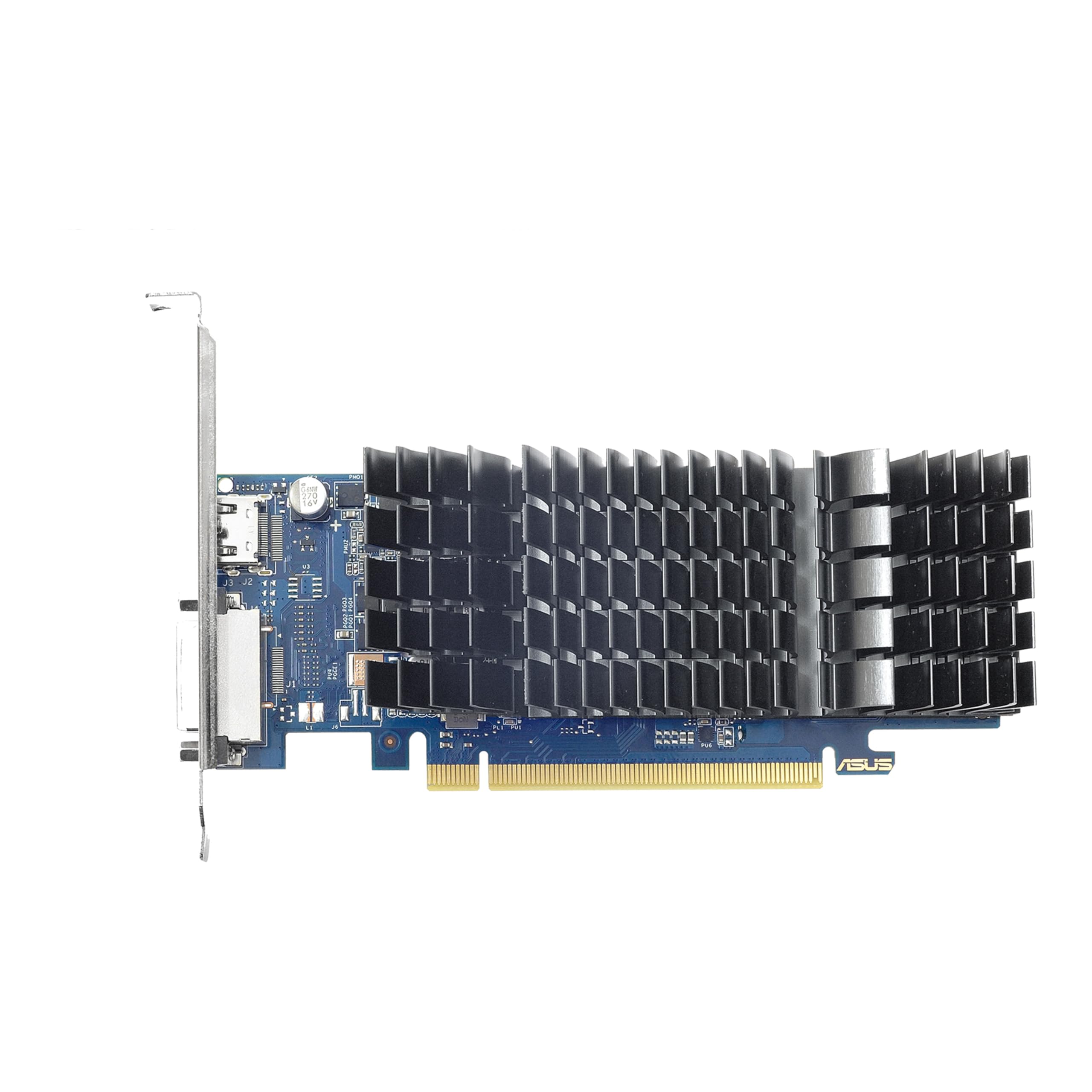 ASUS GeForce GT 1030 2GB GDDR5 low profile graphics card for silent HTPC build (with I/O port brackets)