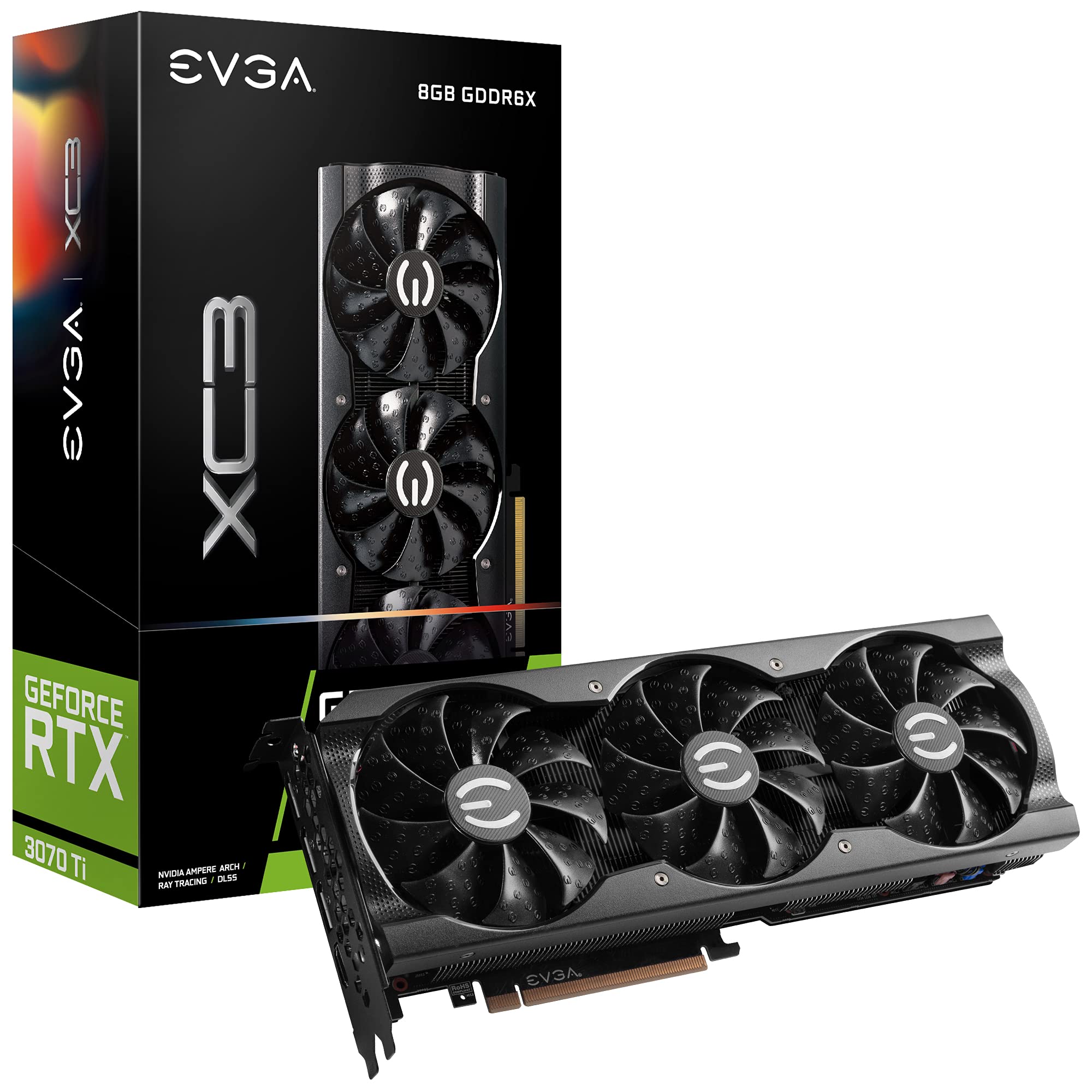 EVGA GeForce RTX 3070 Ti XC3 GAMING, 08G-P5-3783-KL, 8GB GDDR6X, iCX3 Cooling, ARGB LED, Metal Backplate