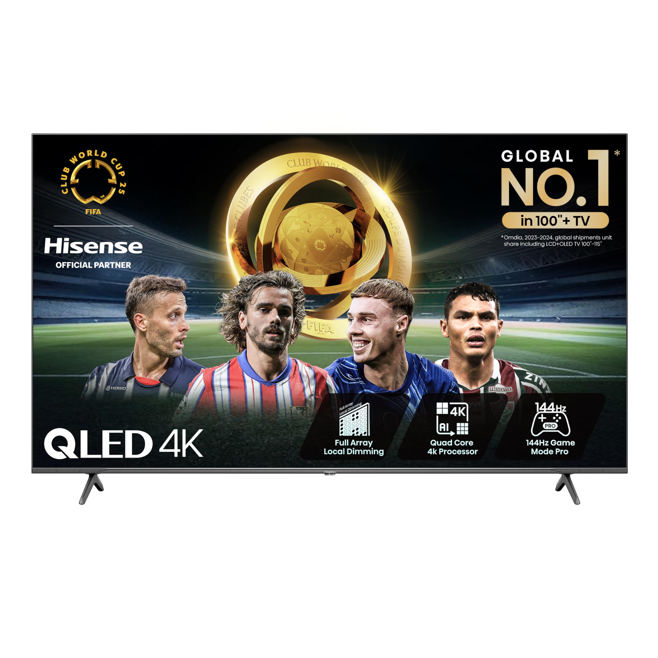 Hisense 75 Inch 144Hz 4K QLED Smart Gaming TV 75E7NQTUK PRO - Full Array Local Dimming, Dolby Vision Atmos, Freesync, Subwoofer, Vidaa OS with Freely, Youtube, Netflix and Disney+ (2024 Model)