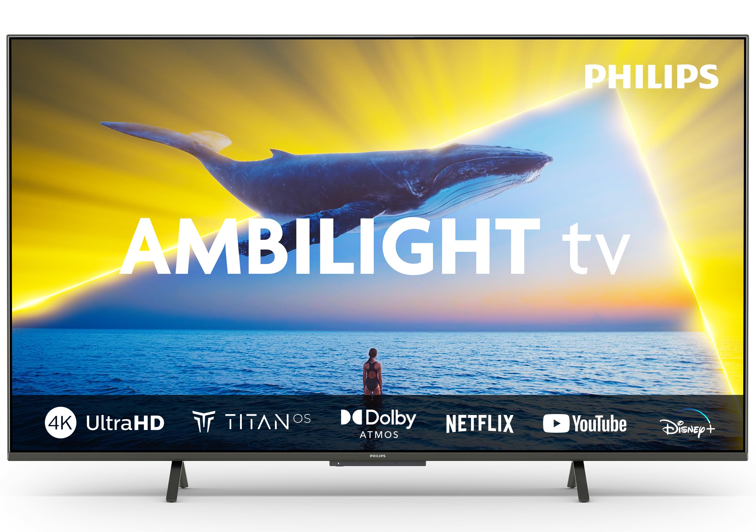 Philips Ambilight 55PUS8109 4K LED Smart TV - 55 Inch Display with Pixel Precise Ultra HD, Titan OS Platform and Dolby Atmos Sound, Works with Alexa and Google Voice Assistant - Satin Chrome Philips Ambilight 55PUS8109 4K LED Smart TV - 55 Inch Display with Pixel Precise Ultra HD, Titan OS Platform and Dolby Atmos Sound, Works with Alexa and Google Voice Assistant - Satin Chrome