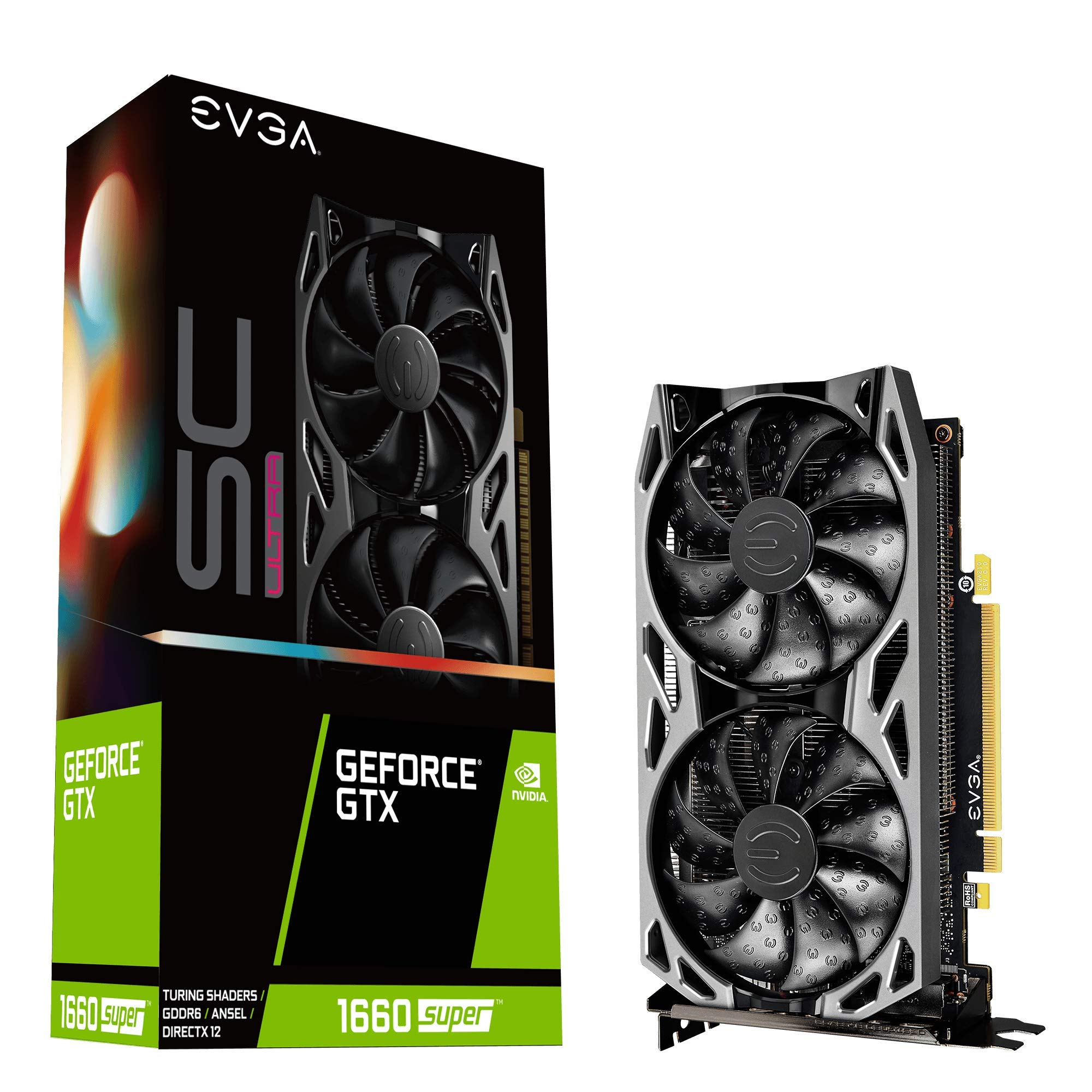 EVGA GeForce GTX 1660 Super Sc Ultra Gaming, 6GB GDDR6, Dual Fan, Metal Backplate, 06G-P4-1068-KR
